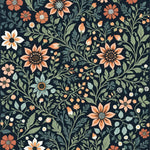 Ultra Soft Area Rug, Non Slip, Stain Resistant, Washable Area Rugs for Living Room, Bedroom, Boho Botanical Non-Slip Living Room(Black) - ODIKA