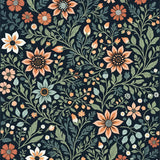 Ultra Soft Area Rug, Non Slip, Stain Resistant, Washable Area Rugs for Living Room, Bedroom, Boho Botanical Non-Slip Living Room(Black) - ODIKA