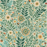 Ultra Soft Area Rug, Non Slip, Stain Resistant, Washable Area Rugs for Living Room, Bedroom, Botanical Insect Boho Floral(Green) - ODIKA