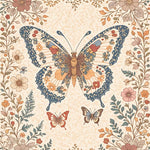 Ultra Soft Area Rug, Non Slip, Stain Resistant, Washable Area Rugs for Living Room, Bedroom, Soft Modern Butterfly Nursery Rug(Beige) - ODIKA