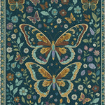 Ultra Soft Area Rug, Non Slip, Stain Resistant, Washable Area Rugs for Living Room, Bedroom, Butterfly Insect Print(Green) - ODIKA