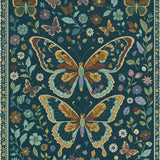Ultra Soft Area Rug, Non Slip, Stain Resistant, Washable Area Rugs for Living Room, Bedroom, Butterfly Insect Print(Green) - ODIKA