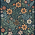 Ultra Soft Area Rug, Non Slip, Stain Resistant, Washable Area Rugs for Living Room, Bedroom, Boho Botanical Non-Slip Dining Room(Black) - ODIKA