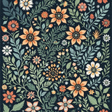 Ultra Soft Area Rug, Non Slip, Stain Resistant, Washable Area Rugs for Living Room, Bedroom, Boho Botanical Non-Slip Dining Room(Black) - ODIKA