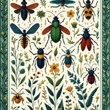 Vintage Green Botanical Non Slip(Green)