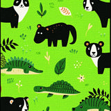 Ultra Soft Area Rug, Non Slip, Stain Resistant, Washable Area Rugs for Living Room, Bedroom, Jungle Animal Nursery(Green) - ODIKA