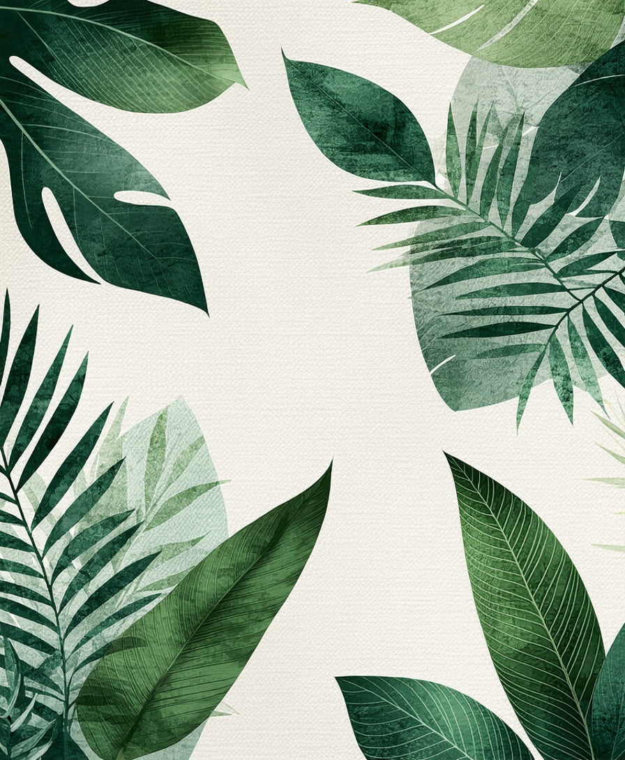 Ultra Soft Area Rug, Non Slip, Stain Resistant, Washable Area Rugs for Living Room, Bedroom, Chic Tropical Botanical Non-Slip Rug(Green) - ODIKA