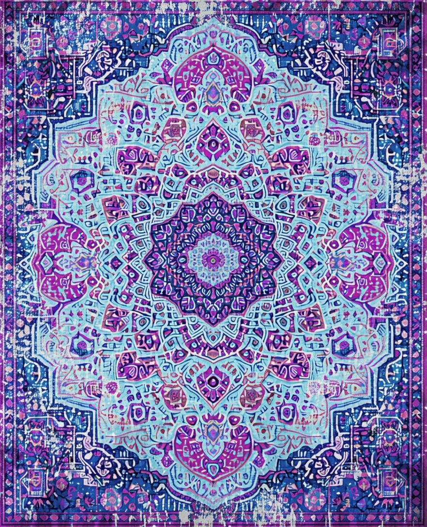 Ultra Soft Area Rug, Non Slip, Stain Resistant, Washable Area Rugs for Living Room, Bedroom, Boho Chic Distressed Living Room Rug(Blue) - ODIKA