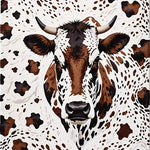Ultra Soft Area Rug, Non Slip, Stain Resistant, Washable Area Rugs for Living Room, Bedroom, Non-Slip Cow Print Western Decor(White) - ODIKA