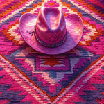 Ultra Soft Area Rug, Non Slip, Stain Resistant, Washable Area Rugs for Living Room, Bedroom, Funky Western Cowgirl Non-Slip Bath Mat(Pink) - ODIKA