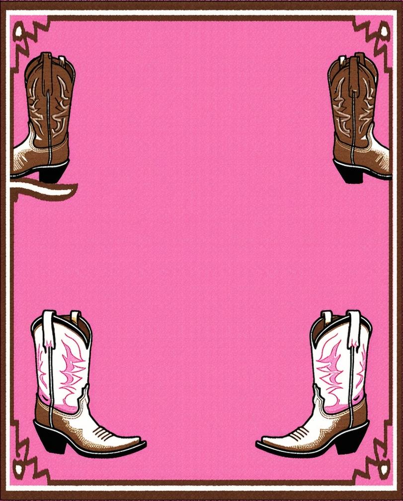 Ultra Soft Area Rug, Non Slip, Stain Resistant, Washable Area Rugs for Living Room, Bedroom, Cowgirl Boots Western(Pink) - ODIKA