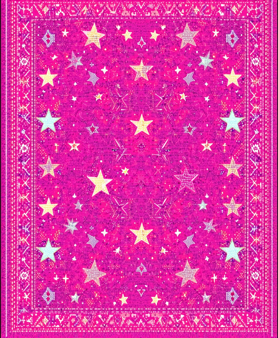 Ultra Soft Area Rug, Non Slip, Stain Resistant, Washable Area Rugs for Living Room, Bedroom, Preppy Pink Cowgirl Entryway Mat(Pink) - ODIKA