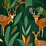 Abstract Green Jungle Playroom Non Slip(Green)