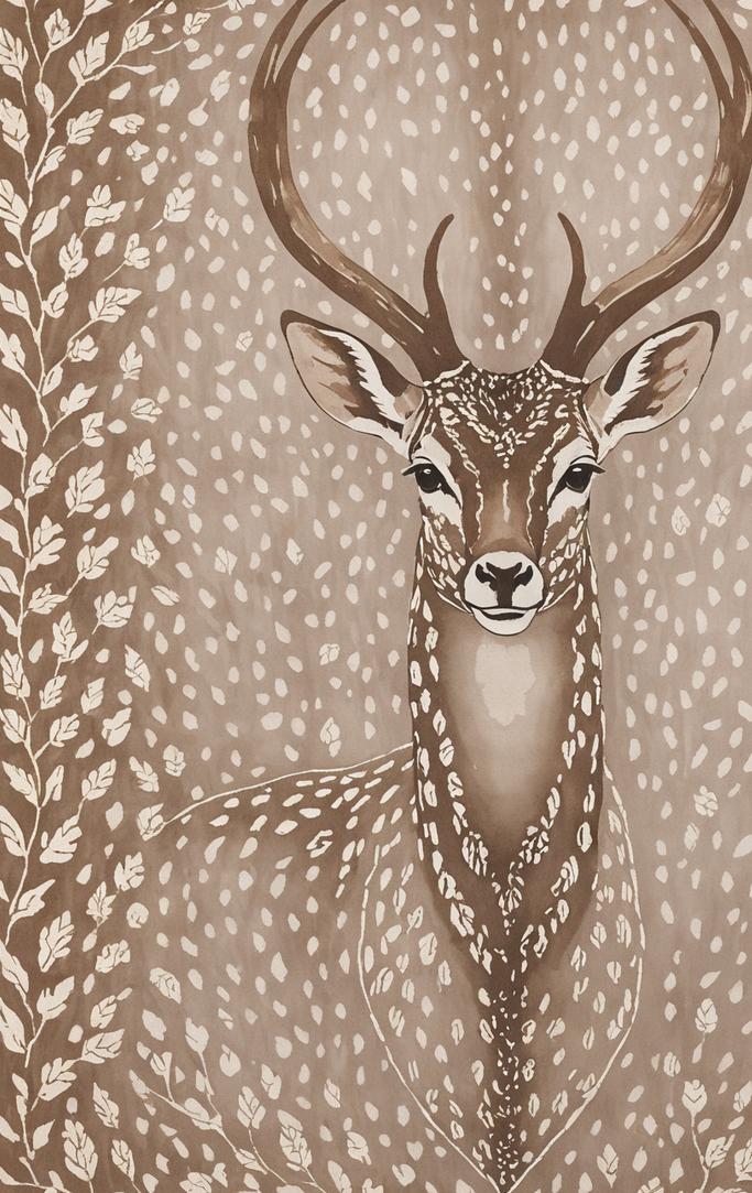 Ultra Soft Area Rug, Non Slip, Stain Resistant, Washable Area Rugs for Living Room, Bedroom, Contemporary Antelope Print Kitchen Rug(Beige) - ODIKA