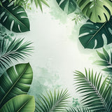Tropical Green Botanical Kitchen Non Slip(Green)
