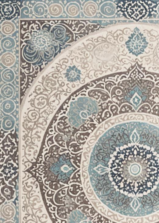 Ultra Soft Area Rug, Non Slip, Stain Resistant, Washable Area Rugs for Living Room, Bedroom, Boho Transitional Damask(Beige) - ODIKA