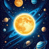 Educational Solar System Classroom for Kids(Yellow)