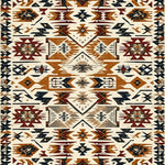 Ultra Soft Area Rug, Non Slip, Stain Resistant, Washable Area Rugs for Living Room, Bedroom, Non-Slip Western Aztec Living Room Rug(Brown) - ODIKA