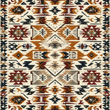 Ultra Soft Area Rug, Non Slip, Stain Resistant, Washable Area Rugs for Living Room, Bedroom, Non-Slip Western Aztec Living Room Rug(Brown) - ODIKA