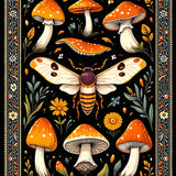Mushroom Moth Aesthetic(Black)