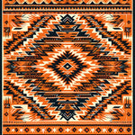 Ultra Soft Area Rug, Non Slip, Stain Resistant, Washable Area Rugs for Living Room, Bedroom, Boho Geometric Stain Resistant Living Room(Orange) - ODIKA