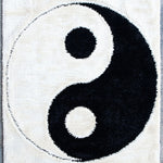 Ultra Soft Area Rug, Non Slip, Stain Resistant, Washable Area Rugs for Living Room, Bedroom, Modern Yin Yang Washable Living Room Rug(White) - ODIKA
