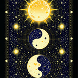 Ultra Soft Area Rug, Non Slip, Stain Resistant, Washable Area Rugs for Living Room, Bedroom, yin yang zodiac constellation(Gold) - ODIKA