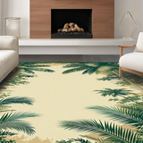 Lush Green Tropical Serenity(Beige)