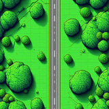 Traffic Road Play Mat(Green)