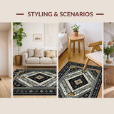 Artful Black and White Tiled Aesthetic(Black)