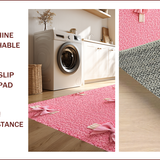 Preppy Pink Bow Bathroom Absorbent Plush(Pink)