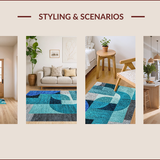 Modern Abstract Non Slip(Blue)