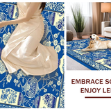 Luxurious Classic Symmetrical Floral Motif(Blue)