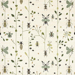 Ultra Soft Area Rug, Non Slip, Stain Resistant, Washable Area Rugs for Living Room, Bedroom, Insect Print Low Pile(Ivory) - ODIKA