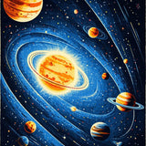 Solar System Planets Playmat(Blue)