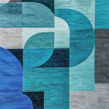 Modern Abstract Non Slip(Blue)