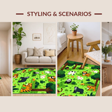 Playful Cartoon Safari Motif(Green)