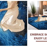 Dreamy Astral Patterned Floor Mat(Blue)