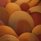 Modern Wavy Circles Design(Brown)