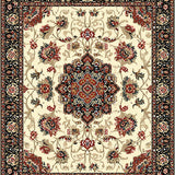 Traditional Floral Non Shedding(Beige)