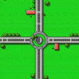 Kids Traffic Road Play Mat(Green)