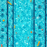 Swimming Pool Print Shaggy(Blue)