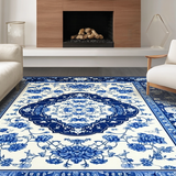 Traditional White Porcelain Floral Design(Blue)