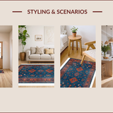 Classic Medallion Earthy Tones(Blue)