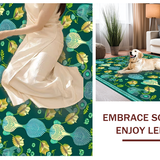 Chic Green Abstract Nature Motif(Green)