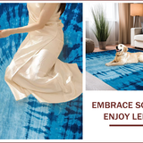 Cozy Dark Blue Abstract Motif(Blue)