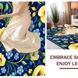 Vibrant Floral Abstract Arrangement(Blue)