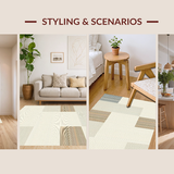 Minimalist Beige Chenille Style(Beige)