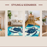 Chic Coastal Sea Turtle Motif(Blue)