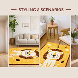 Adorable Round Wildlife Motif(Yellow)